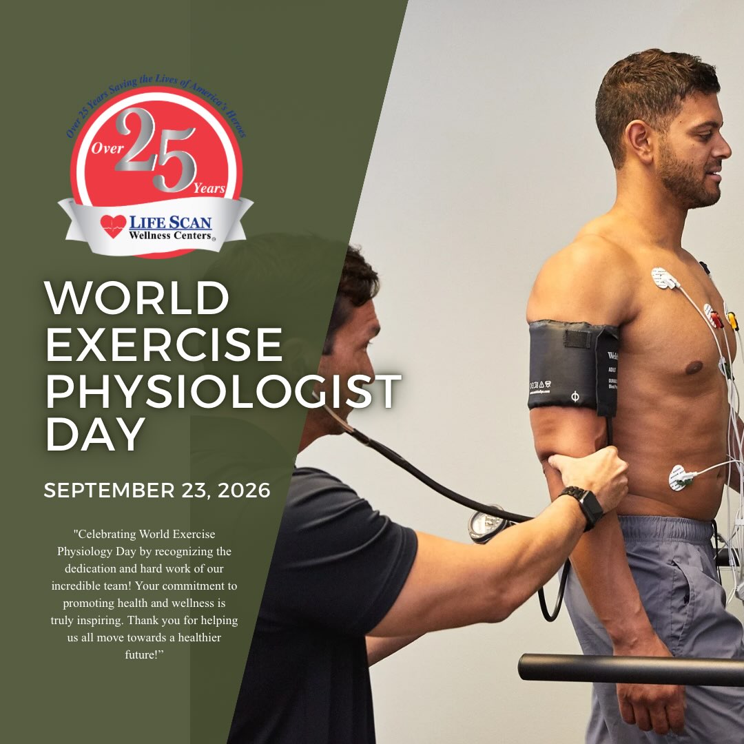 Today, we celebrate the Exercise Physiologists who help keep our nation’s first responders strong, healthy, and mission ready.
From fitness assessments and exercise testing to personalized wellness guidance, Exercise Physiologists play a vital role in improving health outcomes and supporting long careers in the fire service and public safety professions.
Thank you for your dedication to preventing disease, improving performance, and helping those who protect our communities live healthier lives.
#WorldExercisePhysiologistDay #ExercisePhysiology #FirstResponderHealth #FirefighterWellness #PublicSafetyWellness LifeScanWellnessCenters