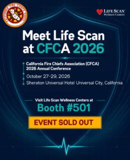 🚒 California, here we come!
Life Scan Wellness Centers is excited to be part of the 2026 California Fire Chiefs Association Annual Conference!
The conference may be SOLD OUT, but if you’re attending, make sure to stop by Booth #501 and meet the Life Scan team. ❤️🚒
We’re looking forward to connecting with fire service leaders from across California and talking about how comprehensive early detection physicals can help protect those who protect our communities.
📍 Universal City, California 📅 October 27–29 📍 Booth #501
See you at CFCA 2026!
#LifeScanWellnessCenters #CFCA2026 #CaliforniaFireChiefs FireService FirefighterHealth FirefighterWellness EarlyDetection PublicSafety