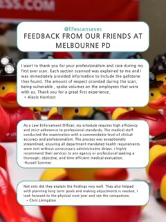 Our LEO friends @melbourne_police_fl  had lots of great things to say about their @lifescansaves physicals! We are so happy to be partnered with them and proud of our team for being so thorough!