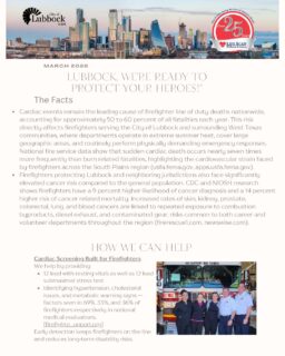 Life Scan is committed to enhancing the health and wellness of first responders in Lubbock and the surrounding areas. With the implementation of the Wade Canon Act, we offer proactive health management solutions tailored to the unique needs of those who serve our community. We invite organizations and individuals to collaborate with us in promoting health and wellness initiatives. #WadeCanonAct #FirstResponderHealth #CommunitySupport #HealthWellness #LubbockTexas