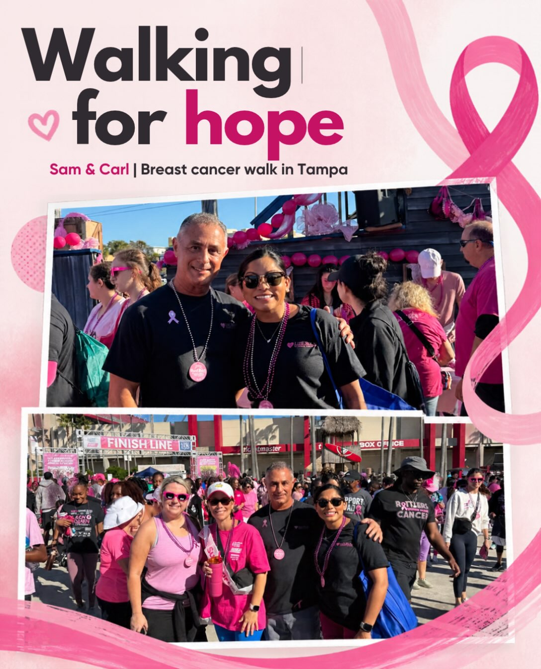 💗 Walking for hope and standing together in the fight against breast cancer.
A special shoutout to Carl and Sam for representing Life Scan at Making Strides of Tampa Bay! 🎀 Thank you for showing your support and joining our community in raising awareness for a cause that touches so many lives.
Every step makes a difference. 💕
#MakingStridesTampaBay #BreastCancerAwareness #LifeScanWellnessCenters #WalkingForHope #StrongerTogether